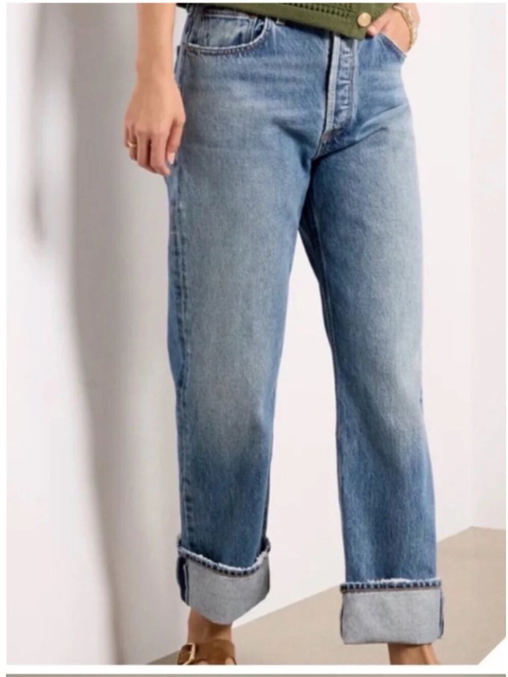 AGOLDE Fran Low Slung Straight Jeans Tag 30 Low Waist 36 - Picture 2 of 8